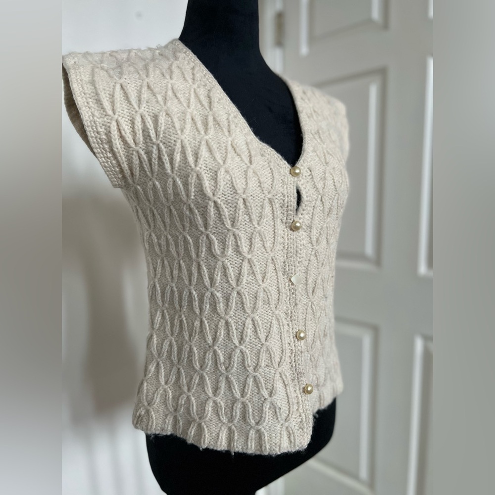 Handmade Knit Wool Cottage Core Top - Picture 2 of 7